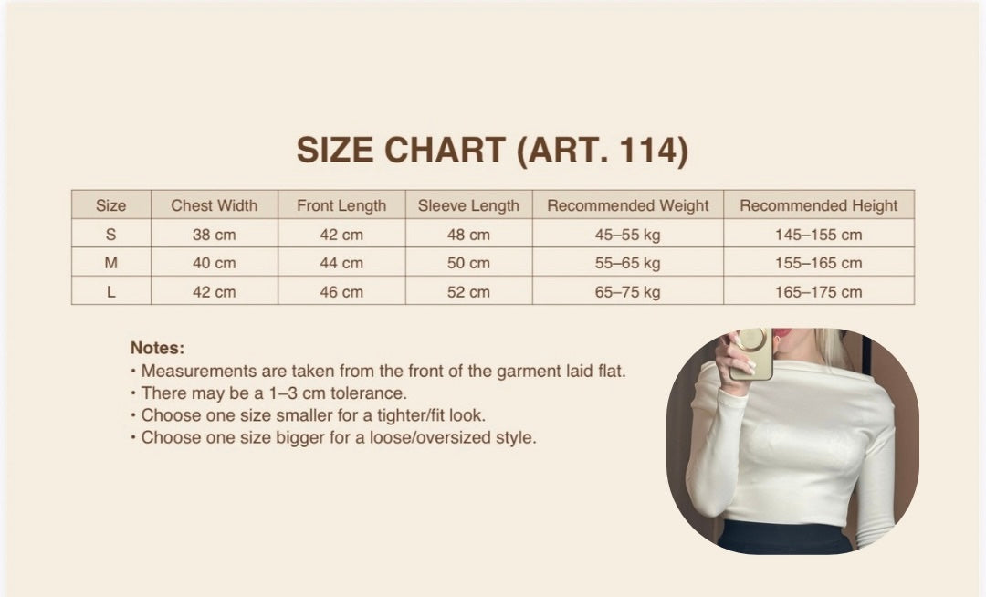 Off-shoulder long-sleeve top