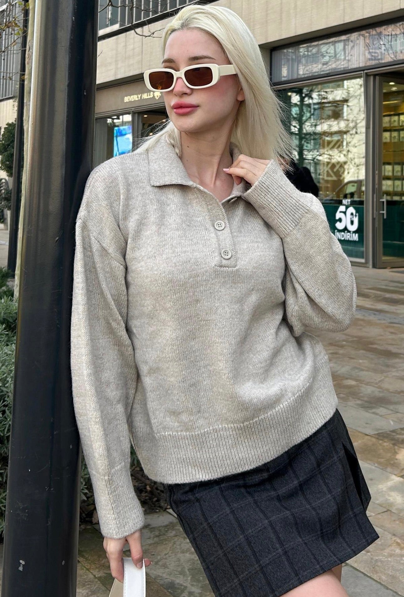Knit Polo Sweater